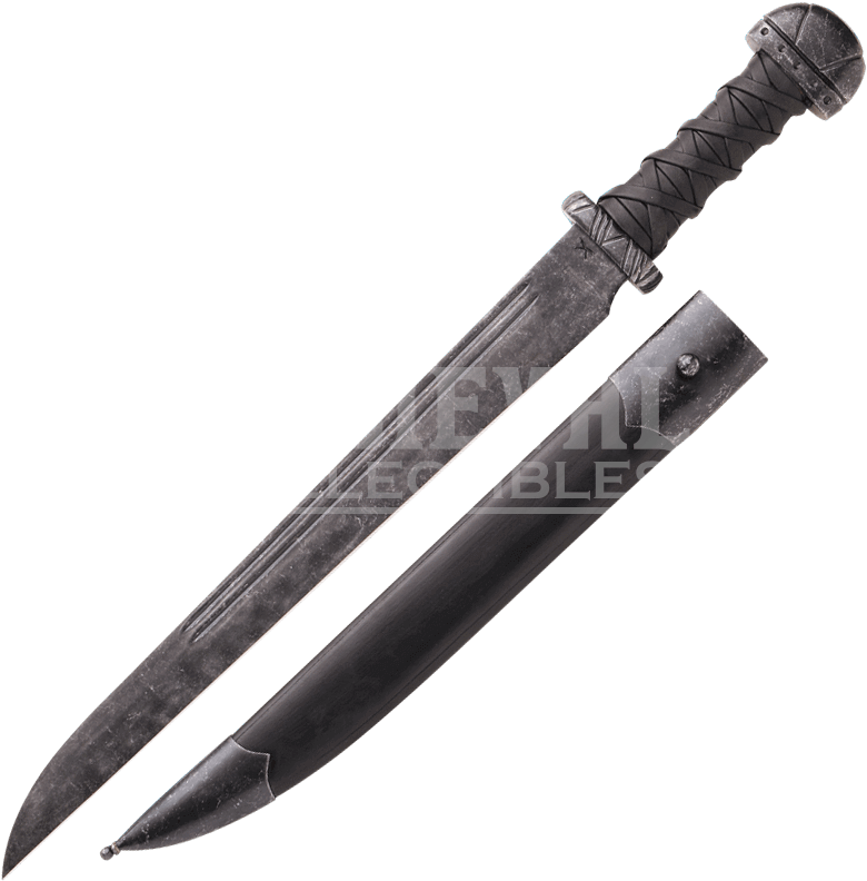 The Two Viking Weapons Almost Have The Look Of Zombie - Épée Viking Forgée Corne (791x791), Png Download