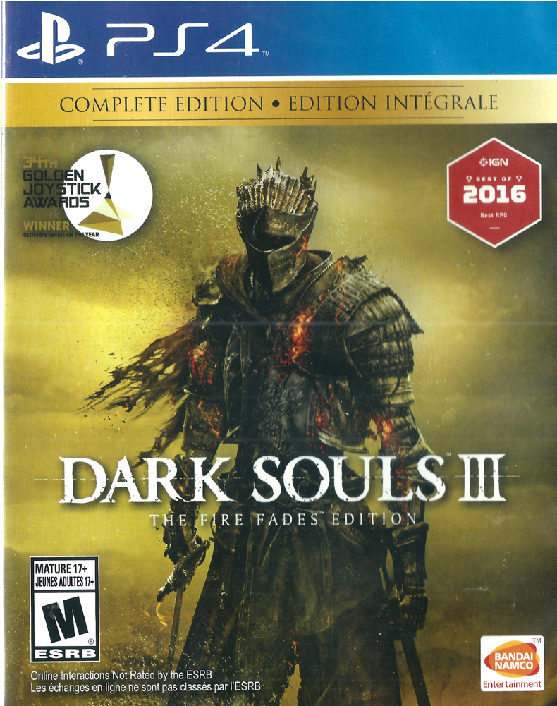 Dark Souls 3 The Fire Fades Edition Ps4 Cover (1000x1000), Png Download