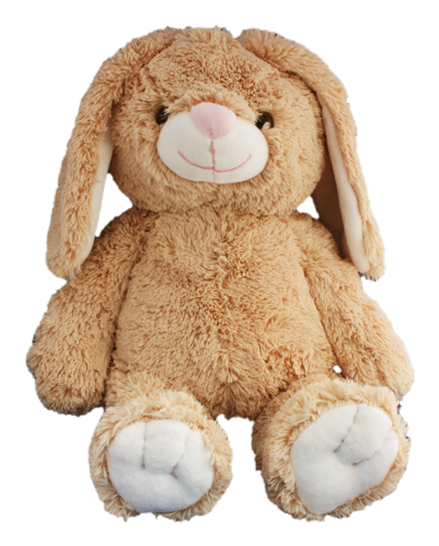 16 Inch Flopsy The Bunny Heartbeat Animal With Sound - Bunny Teddy Png (520x600), Png Download