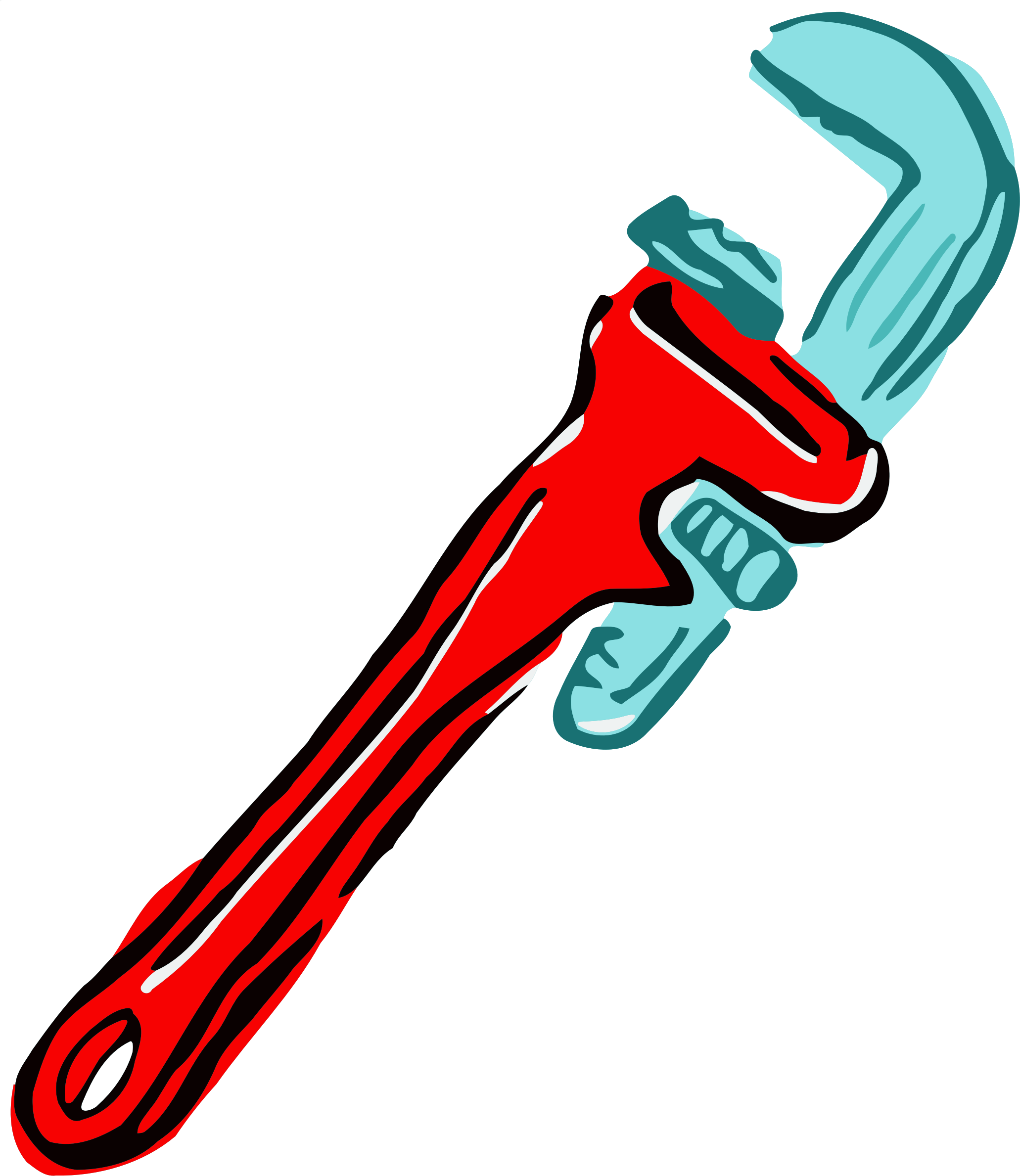 Pipe Wrench Png Jpg Library Library - Free Pipe Wrench Vector (2062x2378), Png Download