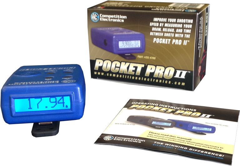Shot Timer - Competition Electronics Pocket Pro Ii Shot Timer Blue (800x800), Png Download