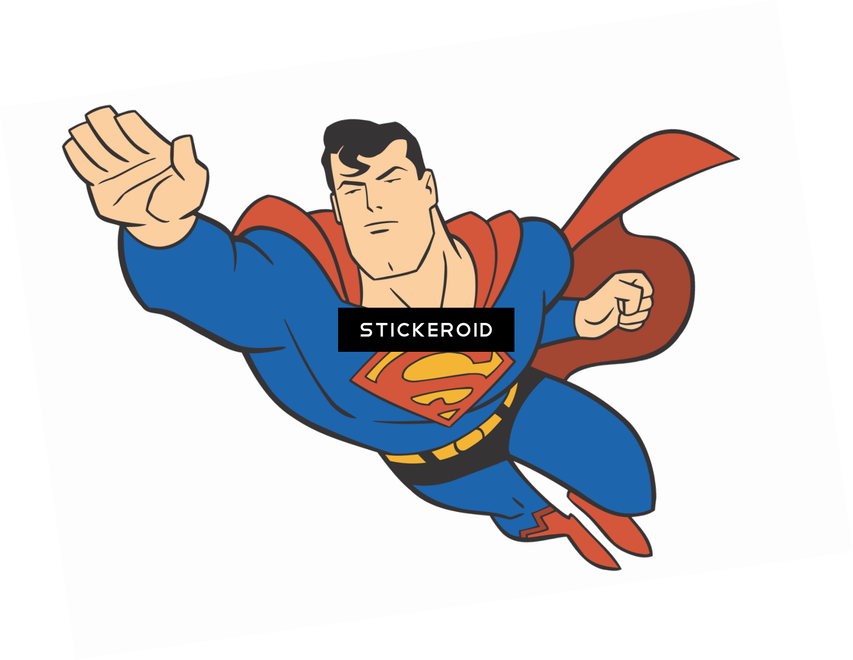 Supermen Superheroes Супермен - Superman Cartoon (1741x1347), Png Download