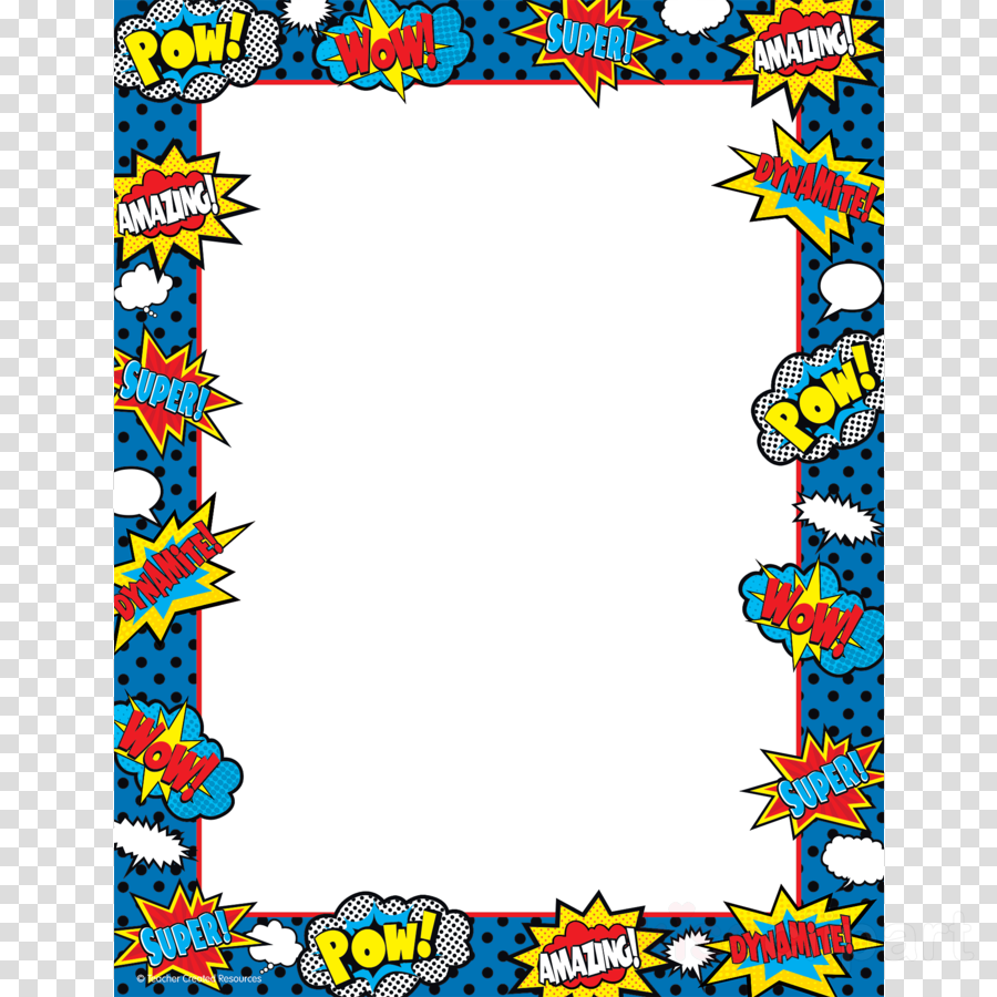 Download Superhero Border Png Clipart Superhero Clip - Superhero Frame