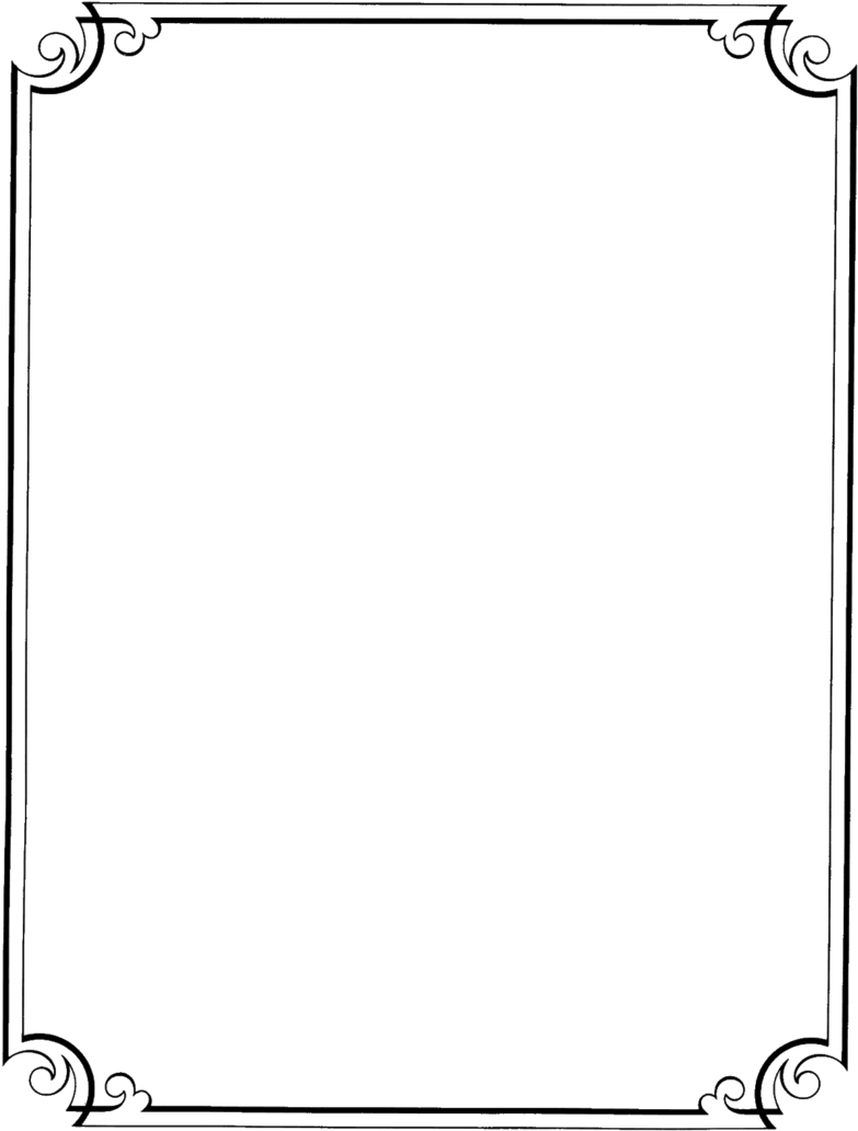 Download Fancy Borders - Page Border Design In Black And White PNG ...