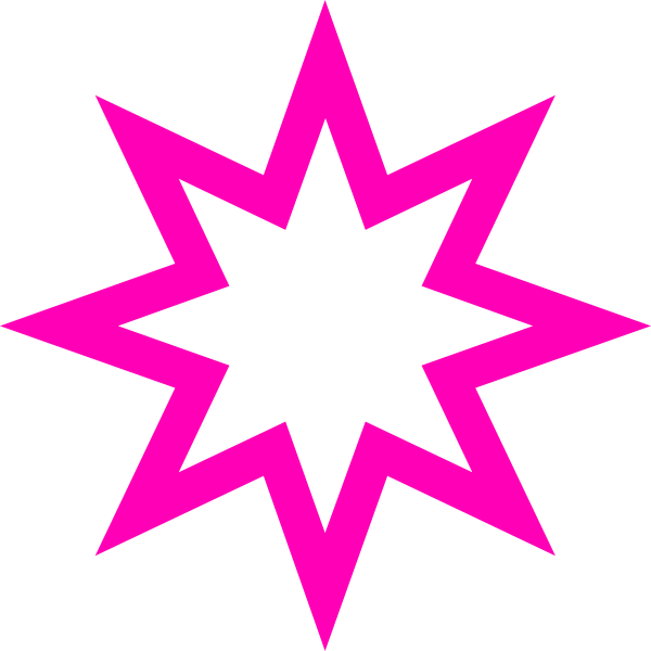 Pink Star Vector (600x600), Png Download