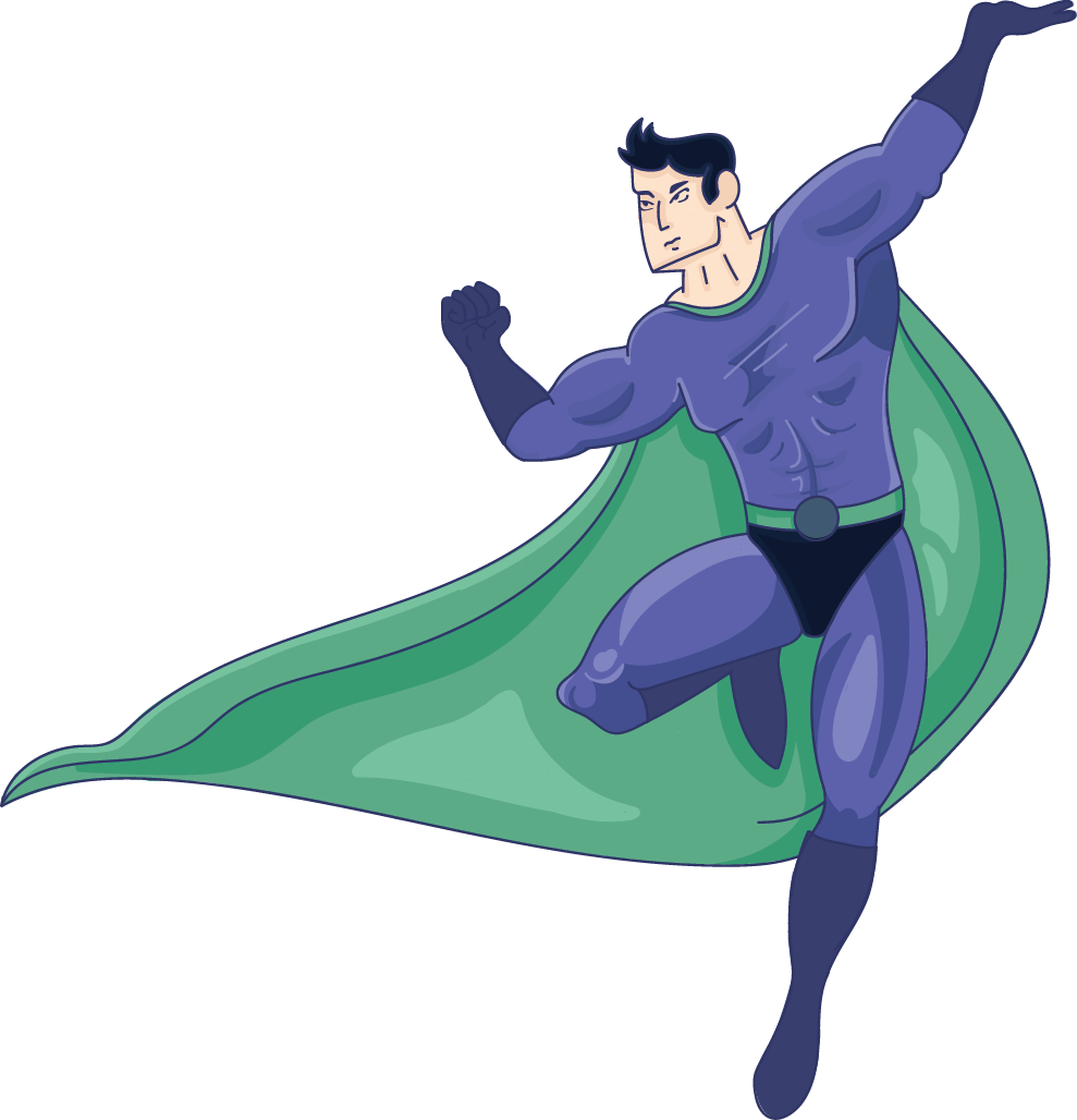 Superhero - Illustration (989x1028), Png Download