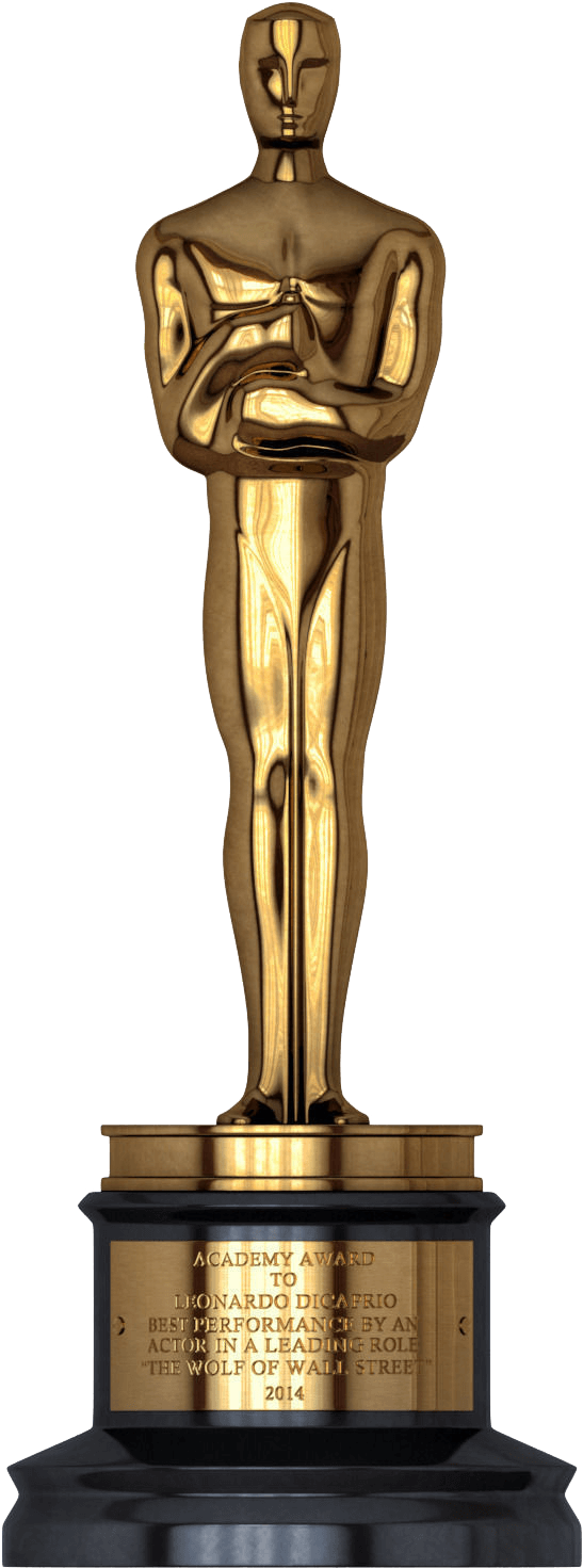 Gw Oscar Trophy - Academy Awards (588x1504), Png Download