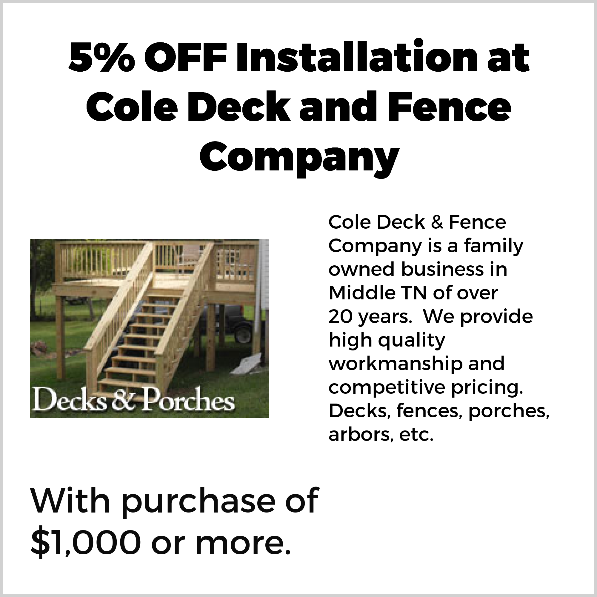 5% Off Installation At Cole Deck And Fence Company - Importance Performance Analysis (2000x2000), Png Download
