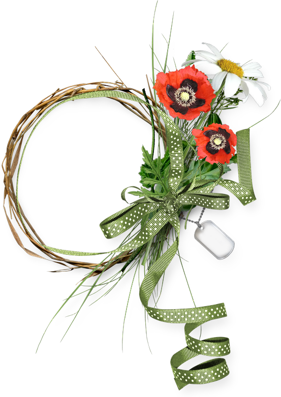 Floral Wreath - Digital Scrapbooking (600x781), Png Download