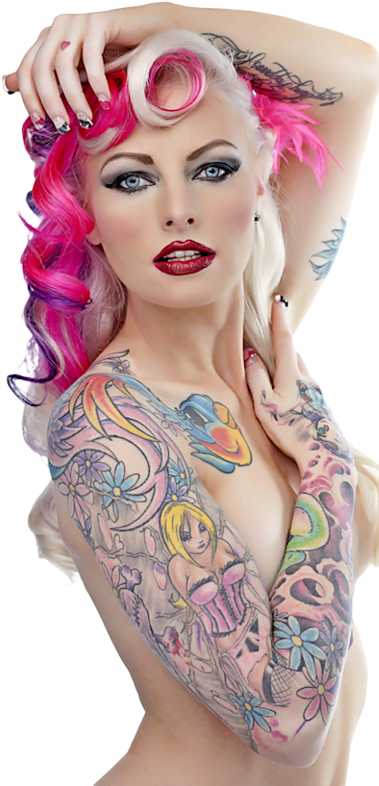 Tubes Femmes Body Paint Svg Black And White Download - Tattoo (385x800), Png Download