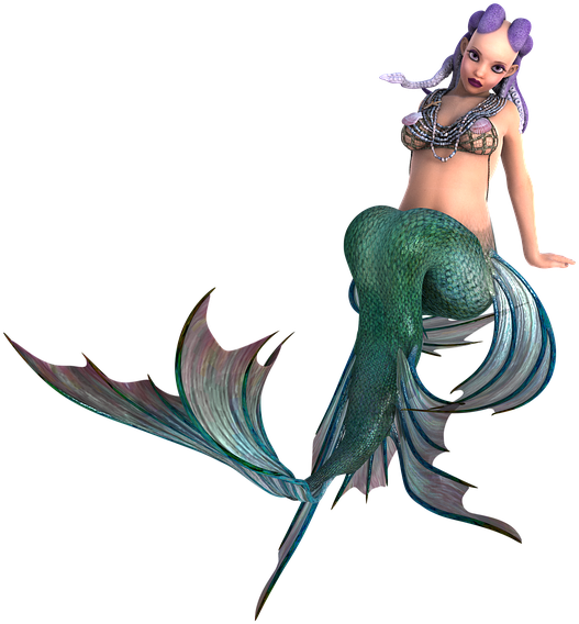 Mermaid (606x720), Png Download