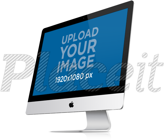 Placeit Imac Png Mockup Of Angled Imac Over A Clear - Mac Iphone Ipad Imac Png (750x563), Png Download
