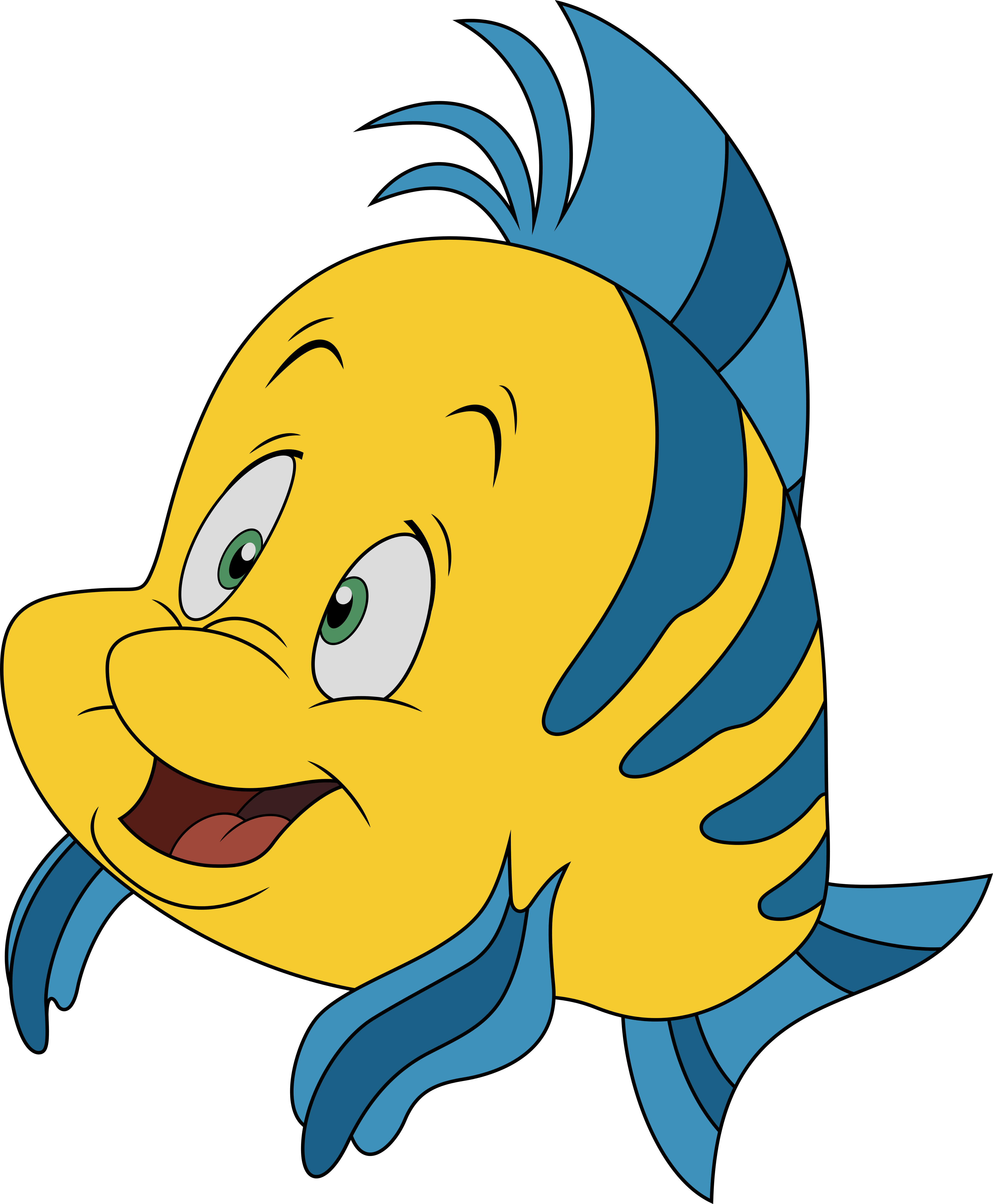 Flounder Little Mermaid Png - Flounder The Little Mermaid (4123x5000), Png Download