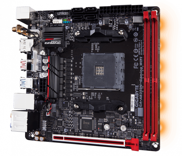 Gigabyte Ga Ab350n Gaming Wifi (602x518), Png Download