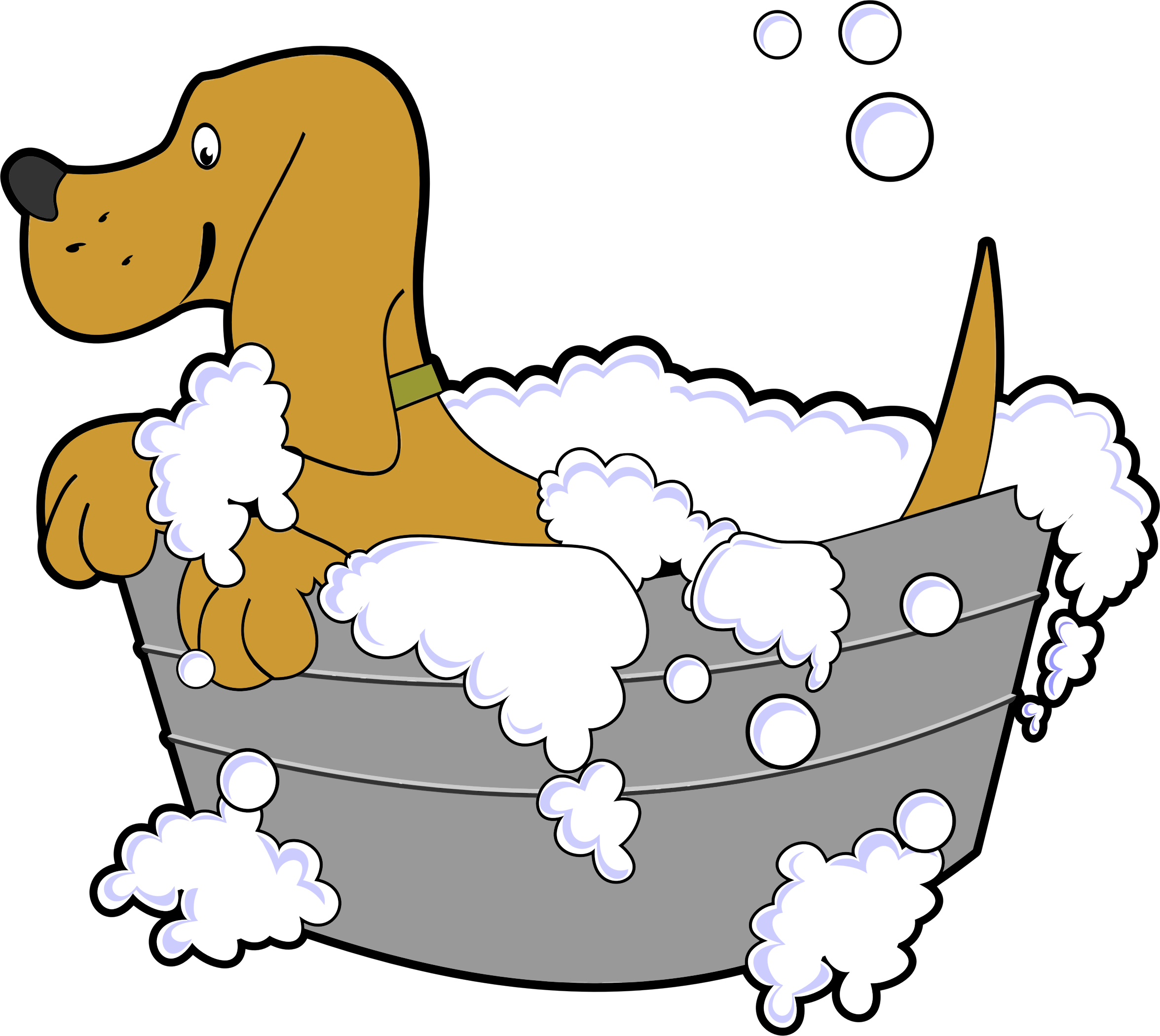 This Free Icons Png Design Of Dog In Washing Tub (2351x2101), Png Download