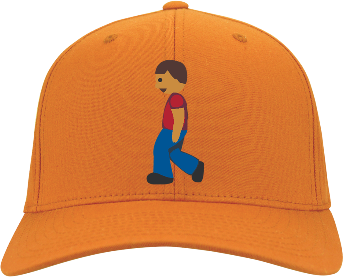 Man Walking Emoji C813 Port Authority Flex Fit Twill - Mazda Stc10 Sport-tek Dry Zone Nylon Cap (1155x1155), Png Download
