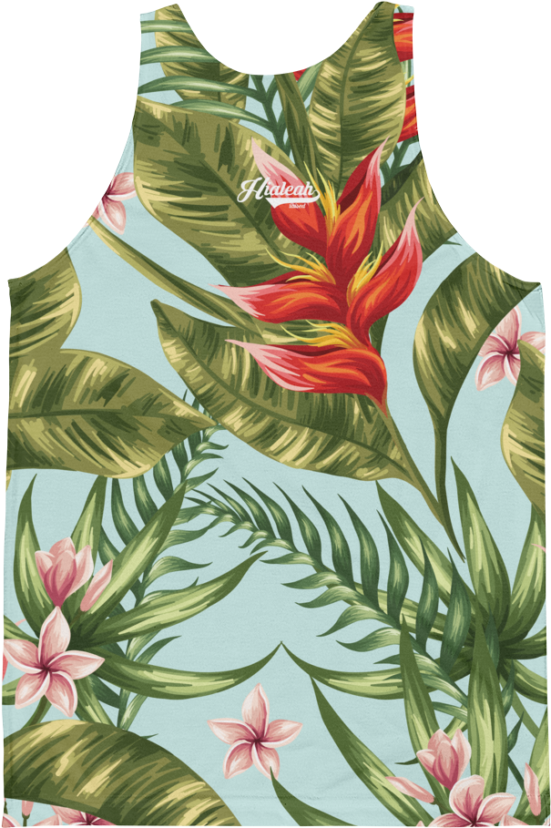 Sale - Jungle Greenery With Red Flowers Skin (1000x1000), Png Download