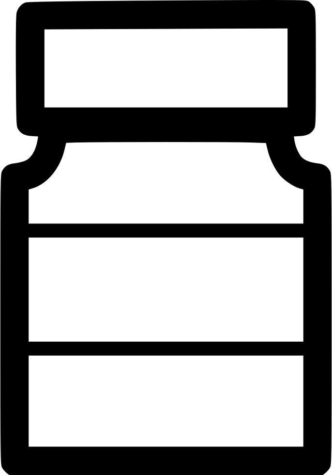 Medicine Bottle - - Icon (686x980), Png Download