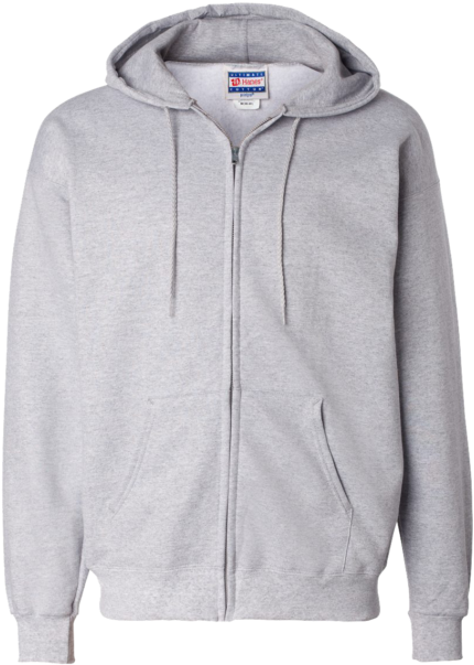 Adult Zip-up Hoodie - Hanes Men's Ultimate Cotton Full-zip Hoodie Sweatshirt (528x660), Png Download
