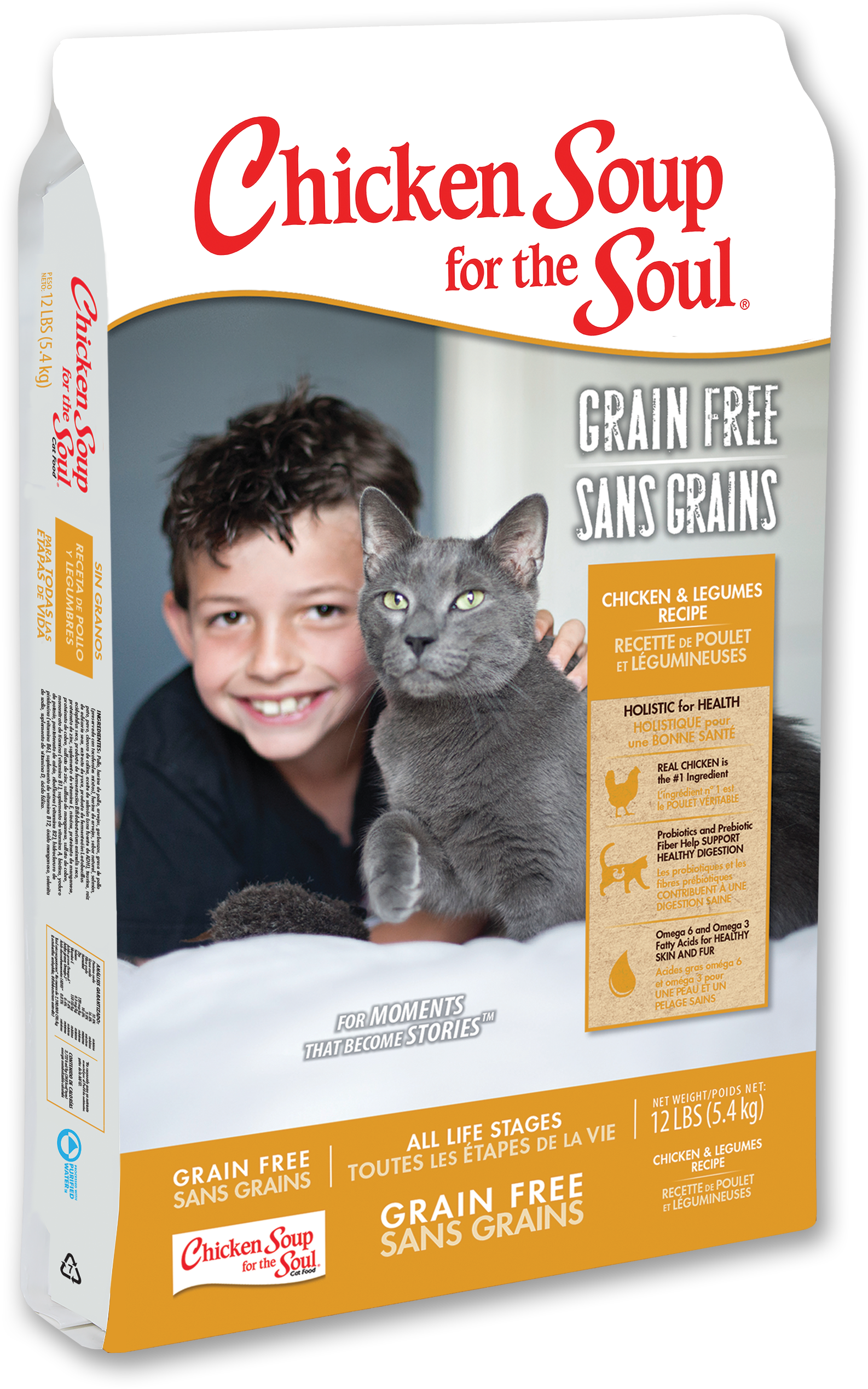 Grain Free Cat Food - Chicken Soup For The Soul Cat Food Grain Free (1800x2700), Png Download