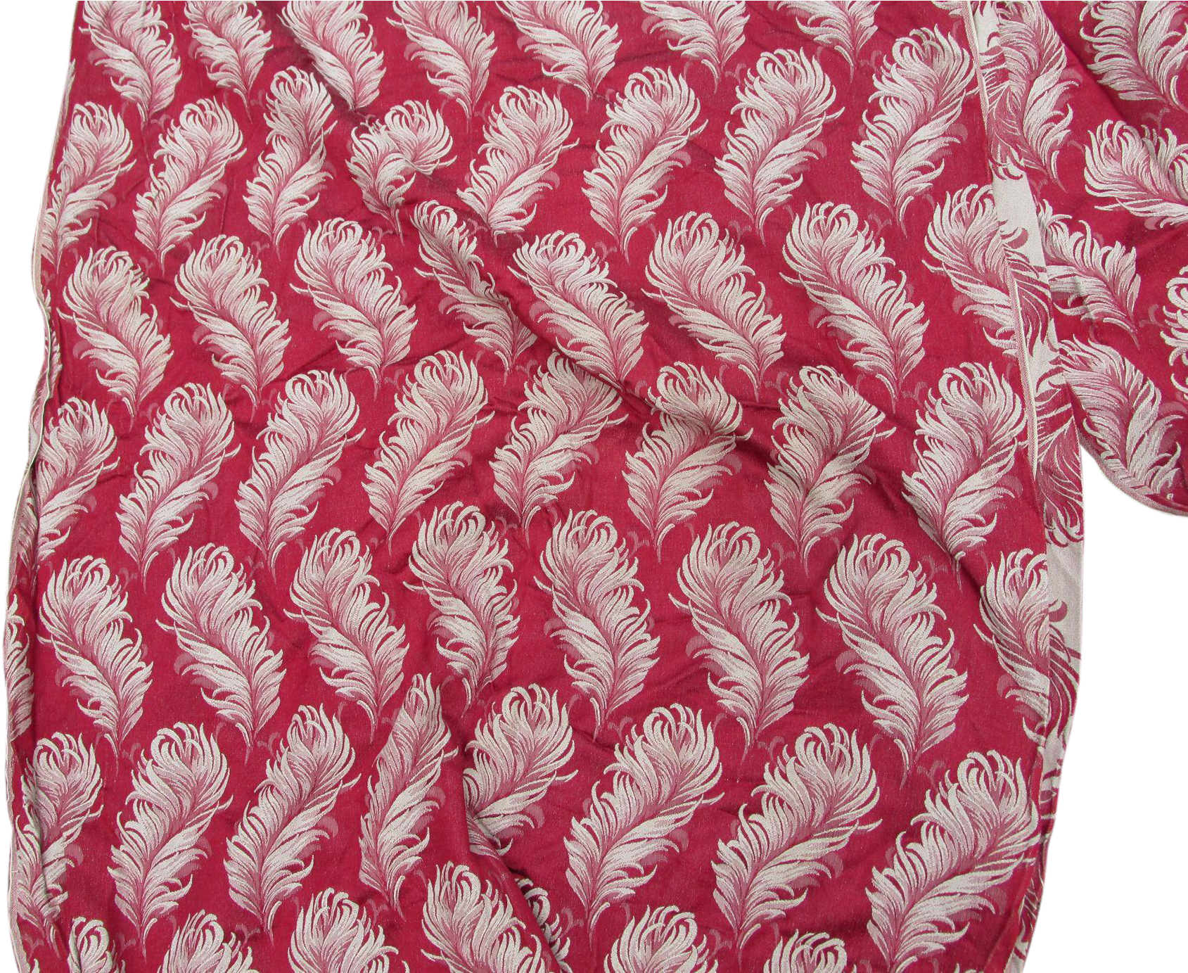 12 Yards C1930s Art Deco Fabric With Feather Motif, - Bed Sheet (1688x1688), Png Download