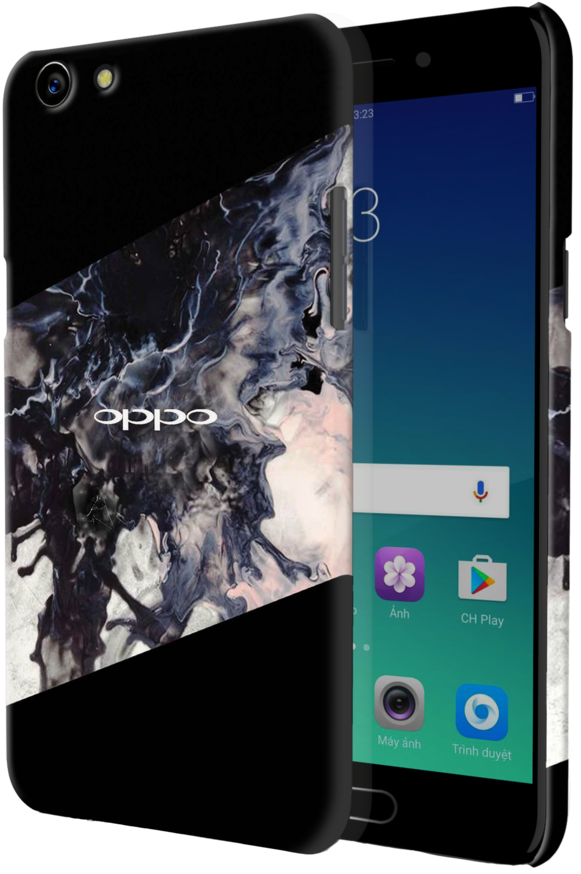 Black Splash Cover Case For Oppo F1s - Iphone (1024x1024), Png Download