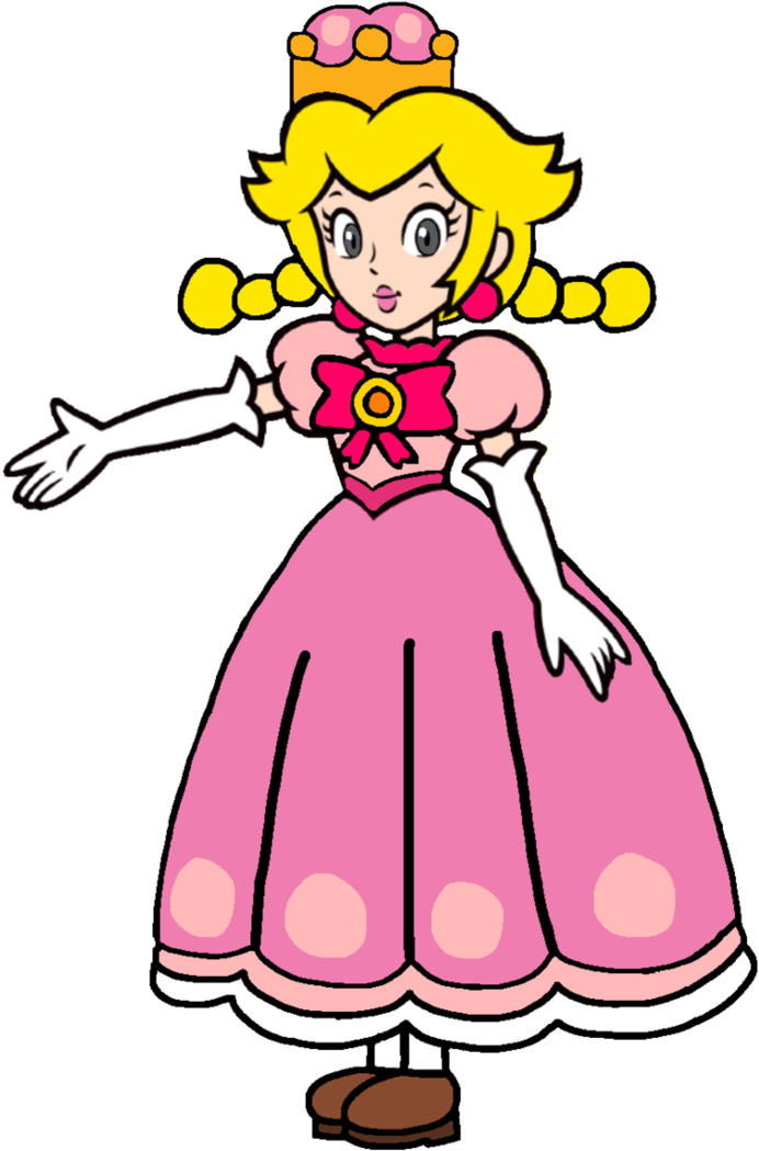 Peachette 2d - Hori 3dsxl Hard Pouch, Peach (736x1086), Png Download