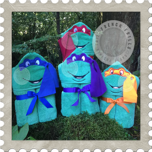 Larger Image - Ninja Turtle Hooded Towels (616x611), Png Download