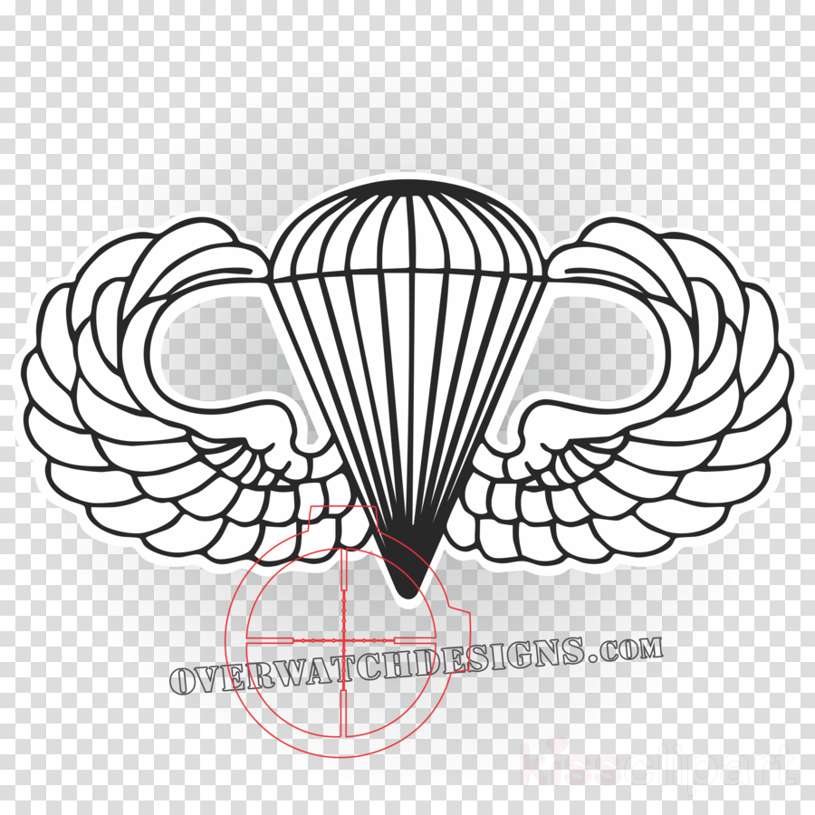 Airborne Parachute Drawings Clipart United States Army - Dibujos De Paracaidistas Militares (900x900), Png Download