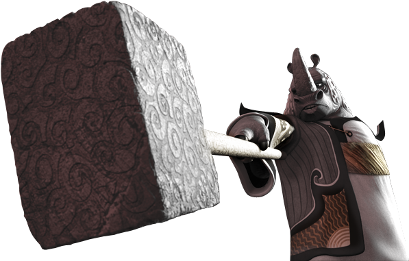 Thundering Rhino Action Shot - Stallion (735x420), Png Download