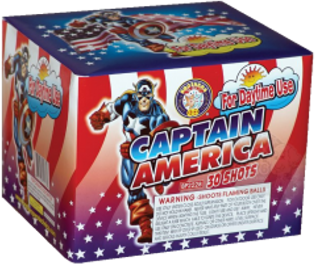 Captain America - Fireworks With Parachutes (670x670), Png Download