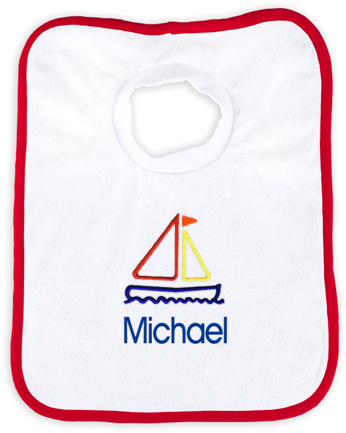 Personalized Bib With Sailboat - Sail (1000x1000), Png Download