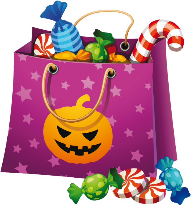 Apple And Candy Png Photo - Clip Art Halloween Candy (700x750), Png Download