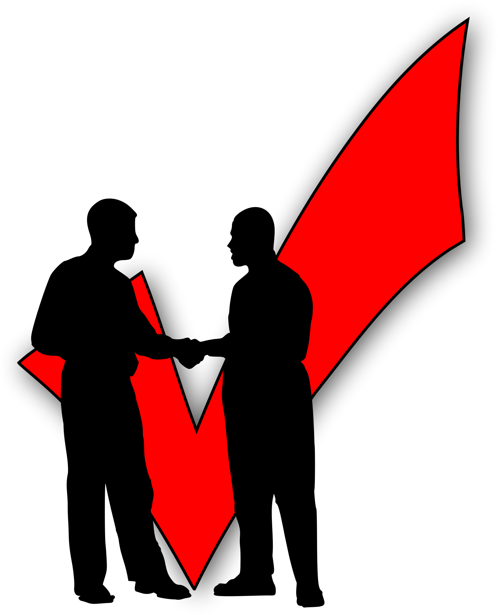 This Free Icons Png Design Of Shaking Hands (1610x1986), Png Download