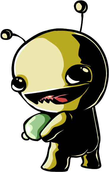 Alien Hominid - Super Meat Boy Alien Hominid (600x600), Png Download