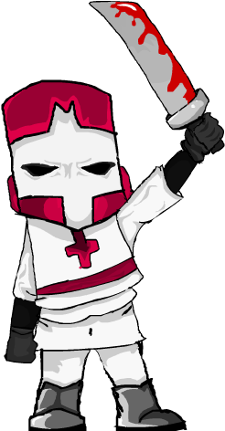 Purple Castle Crasher - Cartoon (550x477), Png Download