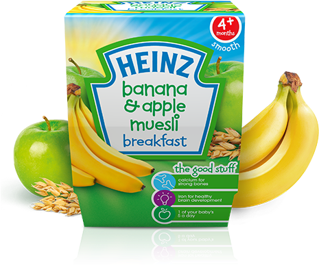 Heinz Is Planning To Sell Its Infant Formula And Cereals - Heinz Banana & Apple Muesli Breakfast 4mth+ (2x100g) (480x491), Png Download