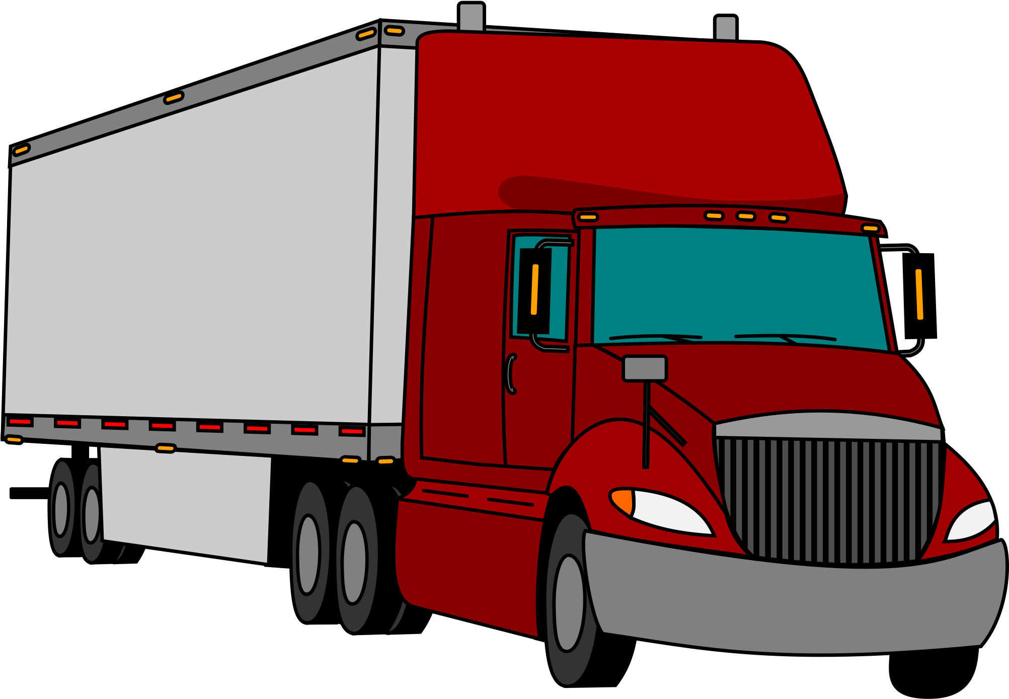 This Free Icons Png Design Of Tractor Trailer (2400x1457), Png Download