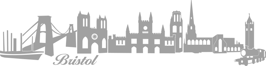Skyline Clipart Bristol - Bristol Skyline (850x211), Png Download