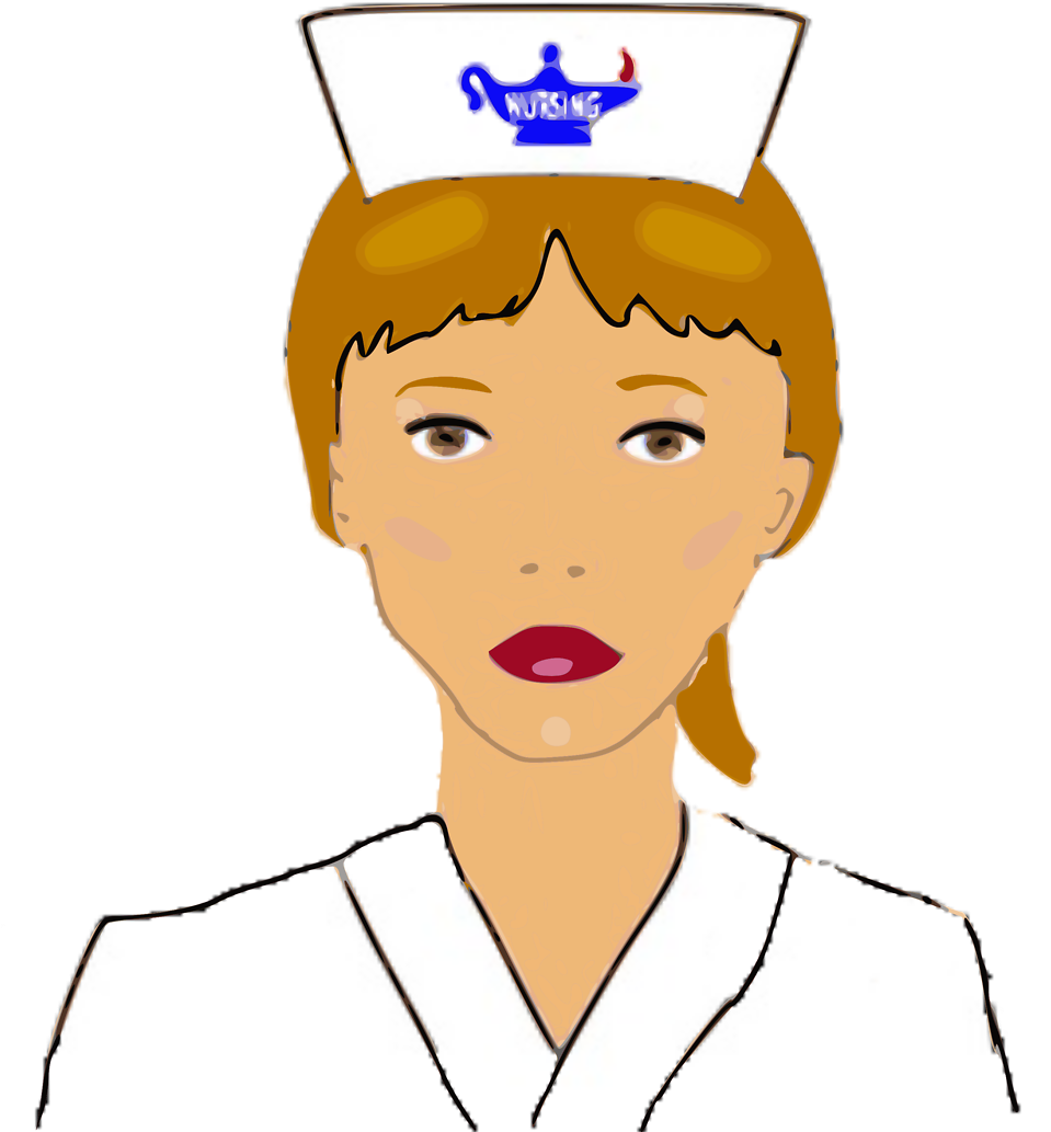 Collection Of With Background High - Outline Images Of Nurse (958x1076), Png Download