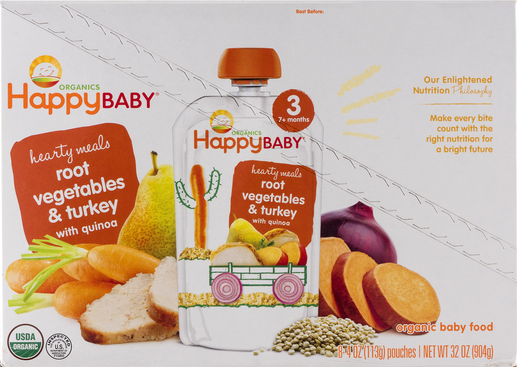 Happy Baby Hearty Meals, Stage 3, Organic Baby Food, - Happy Baby Stage 2 Homestyle Meals - Banana Plum Sweet (1800x1800), Png Download