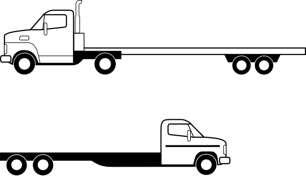 Jpg Flatbed - Flatbed Truck Clip Art (600x345), Png Download