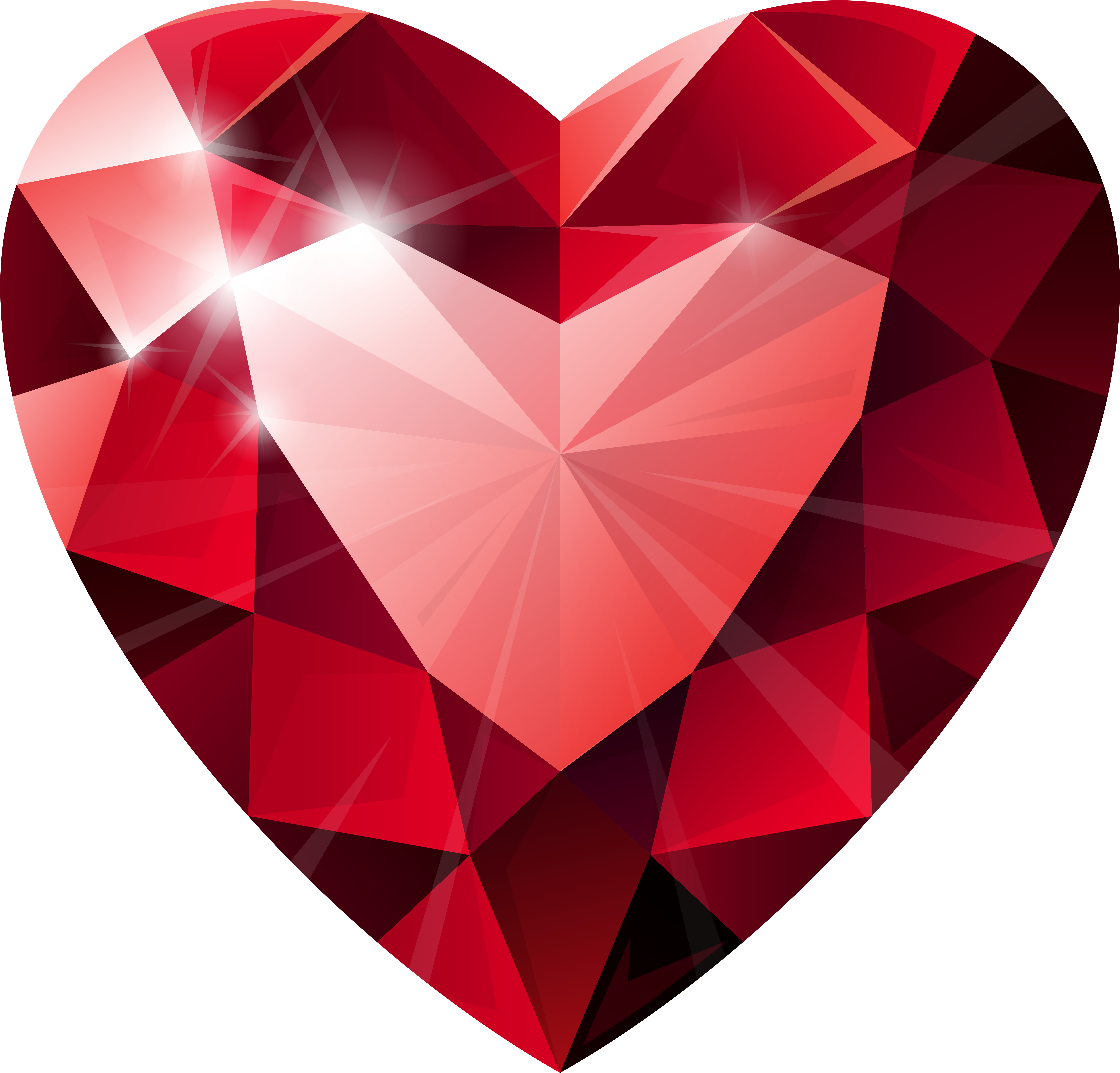 Diamond Heart Transparent Png Clip Art Image (8000x7650), Png Download