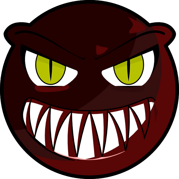 Download Scary Monster Face Cartoon PNG Image with No Background -  