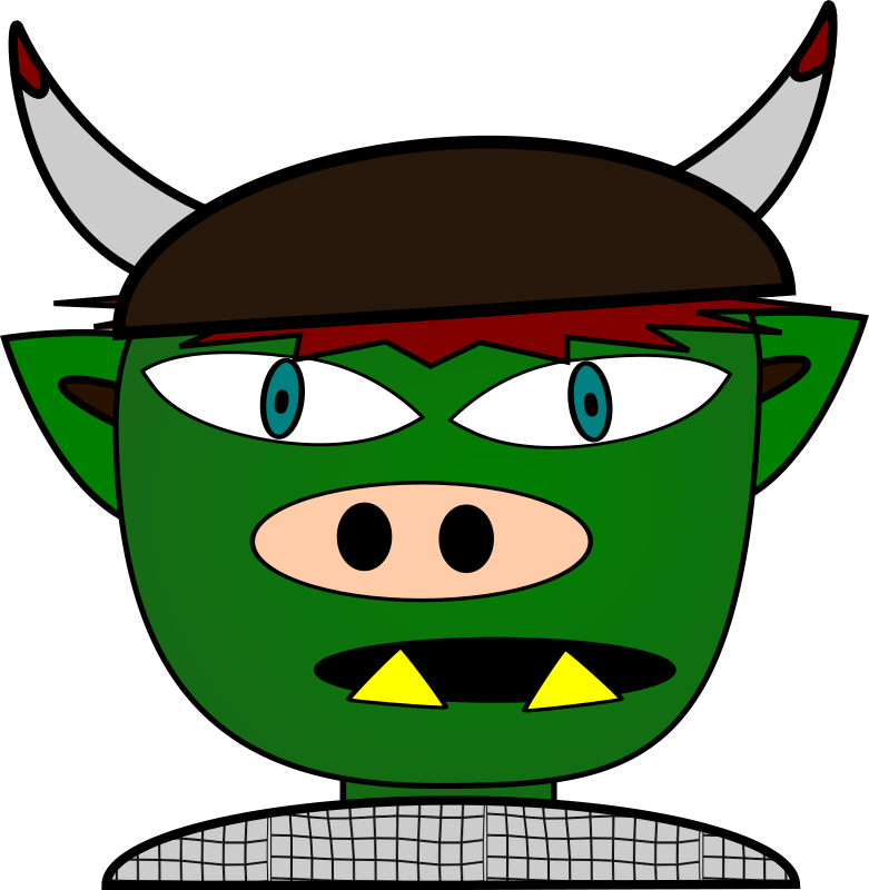 Computer Icons Orc Download Art Monster - Monsters Face Cartoon (732x750), Png Download