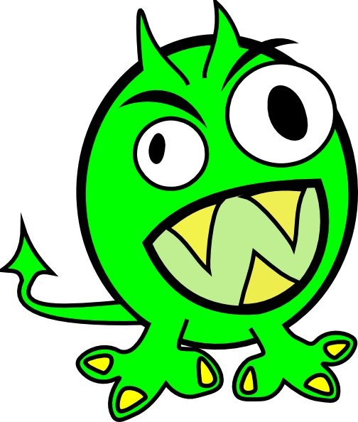 How To Set Use Lime Green Monster Clipart (504x594), Png Download