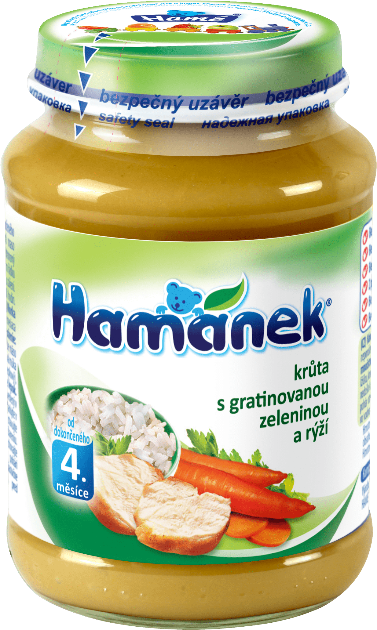 Hamánek Turkey Meat With Gratinated Vegetables And - Hamánek Krůta S Gratinovanou Zeleninou A Rýží 190 G (1417x2294), Png Download