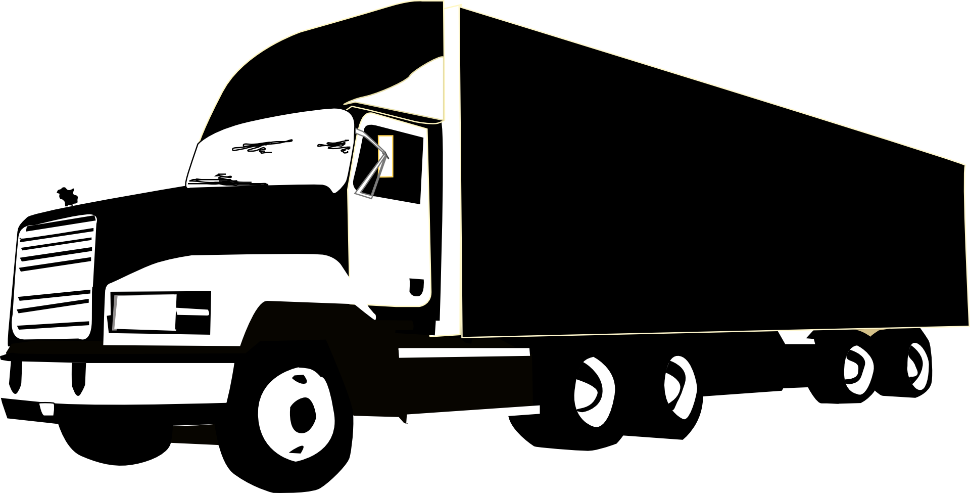Clipart Transparent Library Pickup Semi Clip Art Trucks - Truck Clipart Png (1920x975), Png Download
