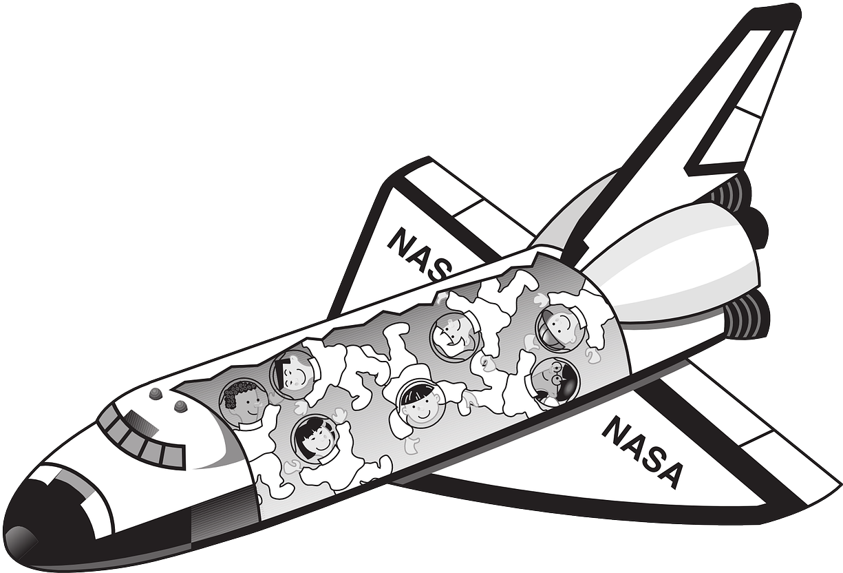 Shuttle With Astronauts Png Free Images Toppng - Space Shuttle Clip Art (850x579), Png Download