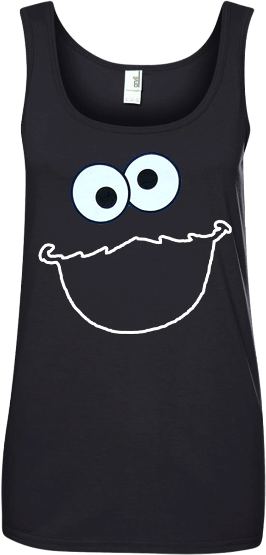 Sesame Street Cookie Monster Face T Shirt Hoodie Sweater - T-shirt (1155x1155), Png Download